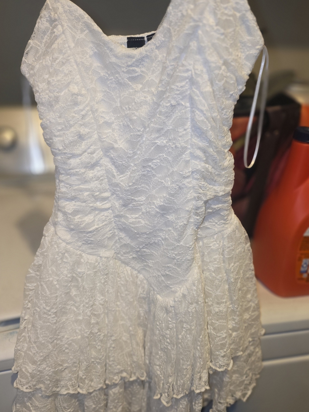 Windsor White Lace Dress with V-Neck